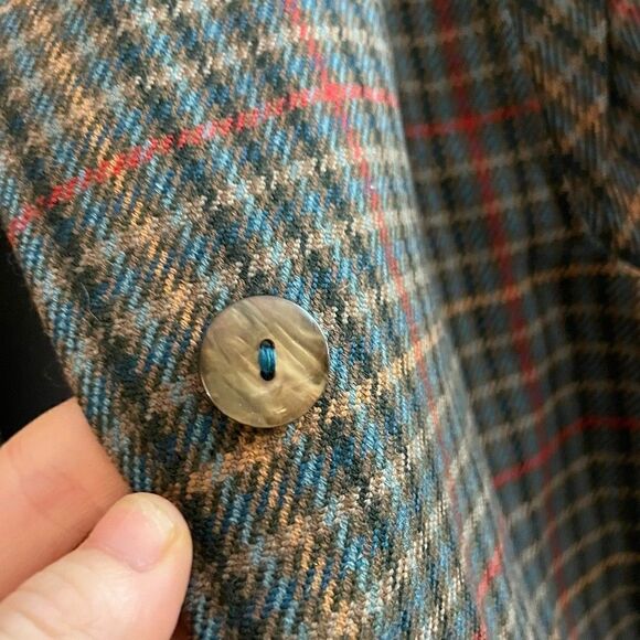 Vintage Avoca Collection Ireland Made Handwoven Lined Wool Plaid Jacket Medium - Picture 6 of 12